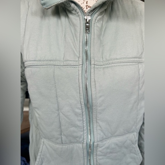 Allfenix Anthropologie Soft Sage Green Quilted Jacket size XS - Picture 11 of 11